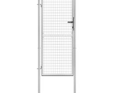 Garden Gate Galvanised Steel 105x225 cm Silver
