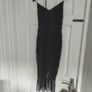 NEW Lace midi spaghetti strapped black party dress  size 10 to 12 Image 4