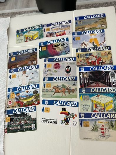 callcards start at 1 euro each most are 2 euro each