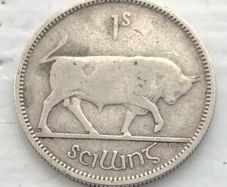 Irish silver one shilling