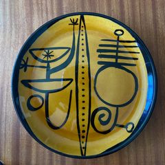 Signed MCM John Ffrench Arklow Pottery abstract plate 1962