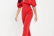 Scuba off the shoulder jumpsuit