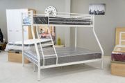 White Double Metal Bunk Bed FREE DELIVERY