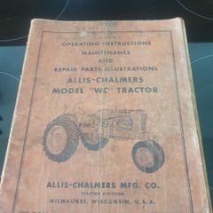 Allis - chalmers model " WC " tractor manual