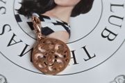 Thomas Sabo Sterling Silver,Rose Tone Disc Charm Club