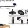 Overhead Phone Mount with Heavy Duty Base, Height Adjustable Phone Stand for Filming, 38cm Long Arm iPhone Holder for Video Recording, Overhead Tripod for iPhone 15 14 13, Android Cell Phone Image 7