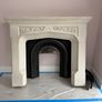 Stone fireplace, insert and granite hearth Image 3