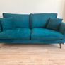 Ivy Dark Teal Velvet 3-Seater Sofa Image 4