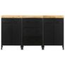 Sideboard with 3 Drawers and 4 Doors Rough Mango Wood Image 4