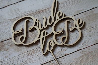 Cake Topper Bride to Be Custom Personalised Wedding  Wooden Handmade Ireland Laser Cut
