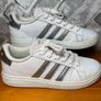 Adidas Grand Court Lifestyle Tennis Ladies Trainers White/Silver Stripes UK5 EUR38 Image 3