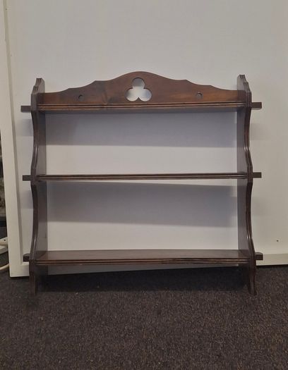 Mahogany wall shelving unit