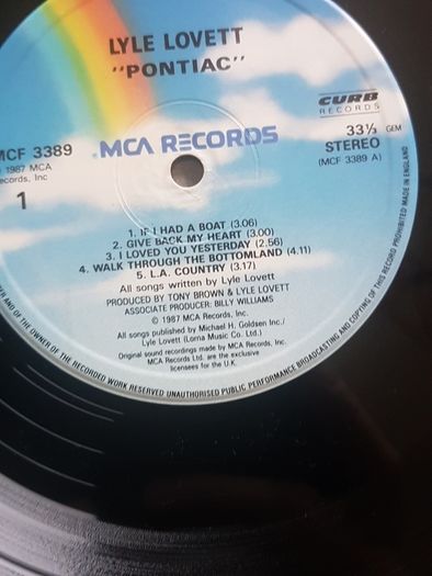 Lyle Lovett LP  (Signed)