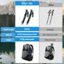 Walking Hiking Trekking Poles 2 Pack, Telescopic Collapsible Aluminum Hiking Sticks for Men with Quick Lock System, Lightweight Walking Poles for Hiking, Camping, Backpacking, Walking (FREE POSTAGE) Image 5