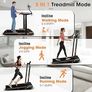 Treadmills Foldable with 10% Incline 1-12KM/H Under Desk Walking Pad with LED Display Remote Control APP Portable Running Machine for Home/Office Jogging Image 4