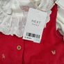 Next Baby Girl Red Christmas Dress, Bodysuit + Tights 3 piece set (New with Tags) 12-18 month. Image 3