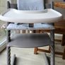 Stokke Tripp Trapp: Storm Grey Chair Babyset: Storm Grey Babyset Cushion: Nordic Grey Cushion Harness: Beige Harness Newborn Set: Grey Newborn Set Tray: White Tray Image 4