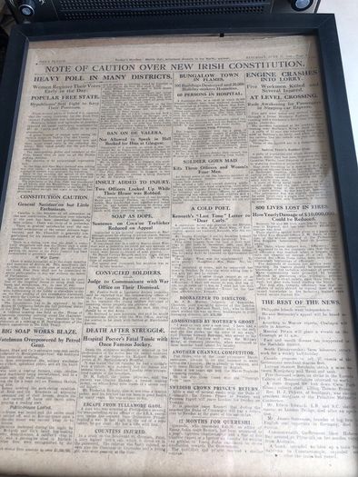 Old newspaper articles 1922