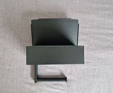 Bathroom Toilet Box Station, Toilet Paper Holder, Dude Stash Box Black