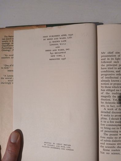 An Introduction to Philosophy by Jacques Maritain 1956 Edition
