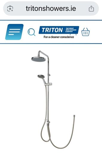 NEW Triton Chrome Shower Fitting