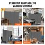 4 Panels Room Divider, Folding Privacy Screen and Portable Partition Divider for Room Separation, Freestanding Room Partitions for Office, Bedroom, Study, Grey Image 5
