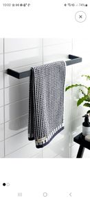 black towel rail & ring