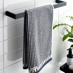 black towel rail & ring