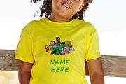 Personalised Minecraft T-shirt For Kids Free Postage
