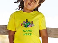 main image for ad Personalised Minecraft T-shirt For Kids Free Postage
