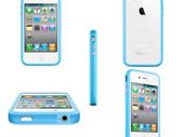 iPhone 4/ 4S Bumper Case Hard Plastic Rubber with Metal Buttons for Apple Iphone 4/4S Free Screen Protector Front Back