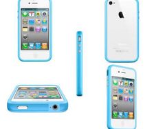 iPhone 4/ 4S Bumper Case Hard Plastic Rubber with Metal Buttons for Apple Iphone 4/4S Free Screen Protector Front Back
