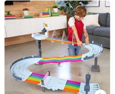 Hot Wheels Mario Kart Rainbow Road Race Track Playset