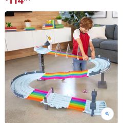 Hot Wheels Mario Kart Rainbow Road Race Track Playset