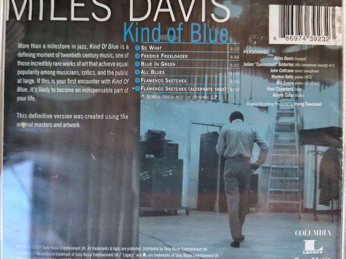 Miles Davis - Kind Of Blue CD (1959) 1997 Legacy Remastered Reissue Modal Jazz EX+