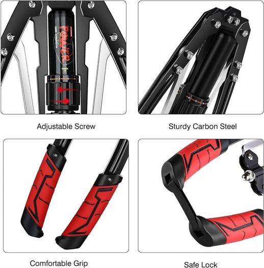 FREE EXPRESS SHIPPING Double Spring Power Twister Exercise Bar Adjustable Resistance For Upper Body Arm Strength Weight Training At Home Fitness Adjustable Resistance For Arm