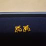 Vintage Small Butterfly Earrings Image 4