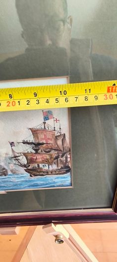 Framed Picturer print of The Spanish Armada, a naval fleet sent by Spain against England in 1588.