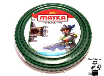 LEGO ZURU MAYKA Tape Green 2 Stud Wide 2 Metres Long 6.5 FT Adhesive Toy Block Tape Brand New Sealed