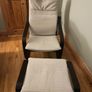 IKEA Poang armchair and footrest for sale. Image 2