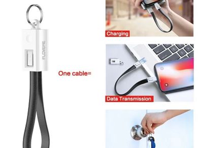 Keychain 15cm Short USB Charger Cable for iPhone 11 XR 8 X 6S 6 5 SE 7 Plus iPad