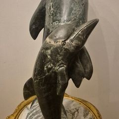 Large Dolphin Stone Sculpture
