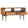 TV Cabinet 90x35x47 cm Solid Mango Wood Image 2
