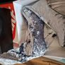 Grey crushed velvet sock boots Image 2