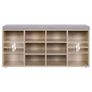 10 Pairs Shoe Storage Bench Shoe Rack Natural/Grey Image 5