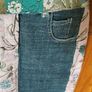 Ladies Pink and Denim Mini skirt Size 12 Image 2
