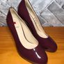Hogl Ladies Court Shoes Maroon Patent Leather UK4 High Heels EUR37   S-E Image 3