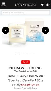 NEOM Real Luxury One-Wick Scented Candle 185g
