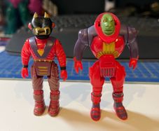 Dinoriders Krulos and Bitor from 1988 Tyco T-Rex set