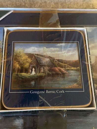 Vintage John Hinde The Irish View Collection Gougane Barra Quality Tablemats & Coasters Set of 6